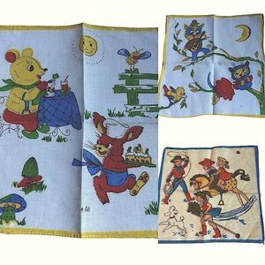 Vintage 60s children’s handkerchiefs set